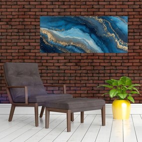 Tablou - Abstracție marmură albastră (120x50 cm)