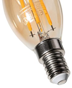 Set van 5 E14 dimbare LED lampen BXS35 goud 4W 450 lm 2200K