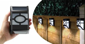 4 buc lampa solara de exterior, negru