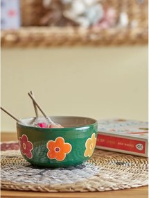 Bol pentru copii verde închis din gresie ø 12 cm Addy – Bloomingville Mini