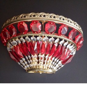 Aplica de perete cristal Bohemia realizata manual N25 365/02/6 ruby
