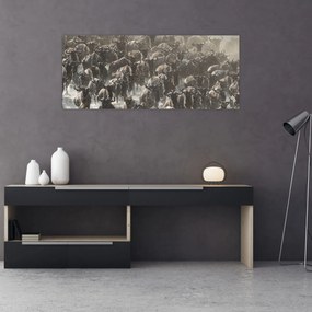 Tablou - Turmă de antilope sălbatice (120x50 cm)