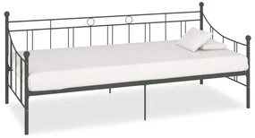 284670 vidaXL Cadru de pat, gri, 90 x 200 cm, metal