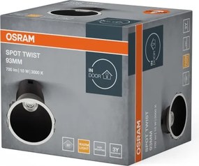 Osram - Spot LED încastrat SPOT TWIST LED/10W/230V Ø 9,3 cm alb/negru