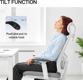 HOMCOM Scaun de Birou Ergonomic și Respirabil cu Suport Lombar Dinamic 4D, 64.5x62.5x112-122 cm, Multicolor | Aosom Romania