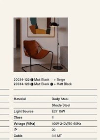 Lampadar/Lampa de podea metal stil industrial DOMINICA negru