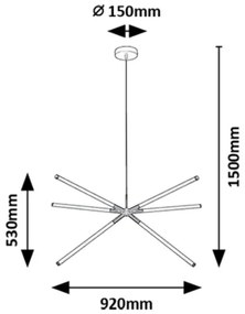 Lustra LED suspendata stil minimalist Nivaro