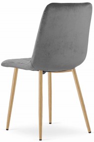 Scaun de catifea gri inchis LAVA