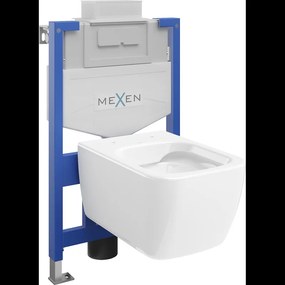 Mexen set WC încastrat cadru Felix XS-U cu vas de toaletă  Stella, Albă - 6853368XX00