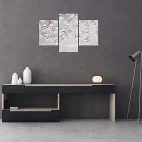 Tablou - Flori într-un peisaj gri (90x60 cm)