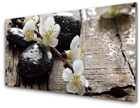 Tablouri acrilice Pietrele de flori Arta Alb Negru