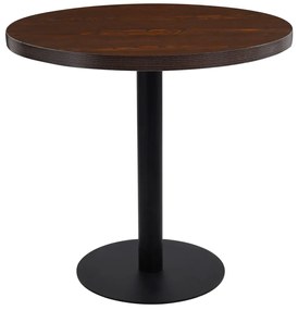 286425 vidaXL Masă de bistro, maro închis, 80 cm, MDF