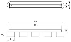 Plafonieră DIXIE 5xGX53/11W/230V roz
