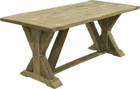 Masă stejar masiv Dining Morgan Vechi 200/220/, 240 × 100 × 79 cm