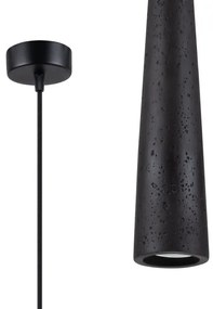 Lustră pe cablu Sollux SL.1355 ELECTRA 1xGU10/10W/230V beton/negru