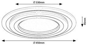 Rabalux 71315 - Plafonieră LED dimabilă TANELI 56W/230V 3000/4000/6000K crom + telecomandă