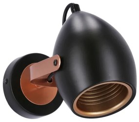 Spot ANICA 1xE14/40W/230V negru/cupru