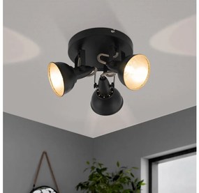 Eglo 75514 - Spot THORNTON 3xE14/28W/230V negru/auriu