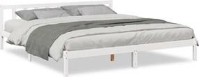 vidaXL Cadru pat foarte lung fără saltea alb 200x210 cm lemn masiv pin