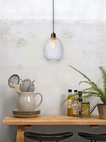 Pendul design decorativ Venice oval, clear
