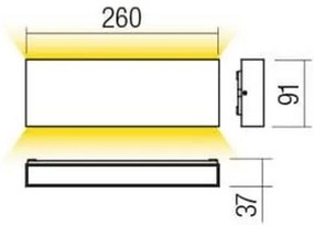 Aplică LED de exterior KAMAL LED/15W/230V 3000K IP54 maro Redo 90389