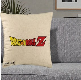 Perna Personalizata Dragon Ball Z Clasic, 40x40 cm, Bej, Husa Detasabila, Perna Inclusa, BEKZ®