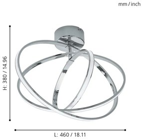 Eglo 96306 - LED Plafoniera SELVINA 3xLED/12W+14W+9W/230V