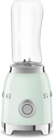 Blender Smeg PBF01PGEU, 300 W, 2 x 600 ml, 20 000–24 000 rpm, Baza antiderapanta, Fara BPA, Otel inoxidabil, Verde pastel