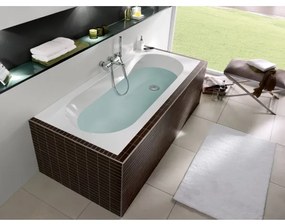 Cada dreptunghiulara, Villeroy&amp;Boch Oberon, compozit Quaryl, 180x80cm, Alb Alpin, UBQ180OBE2V-01