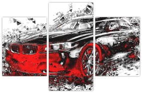 Tablou - Mașina pictată în acțiune (90x60 cm)