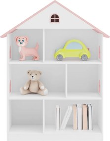 Bibliotecă pentru copii, alb/roz, MAISON TYP 1