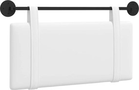 vidaXL Cap de pat suspendat Pe perete Alb 100 x 55 x 5 cm țesătură