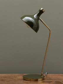 Lampa de masa, verde, din metal, Olive