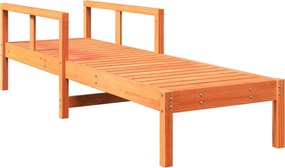 vidaXL Șezlong, maro ceruit, 199,5x62x55 cm, lemn masiv de pin