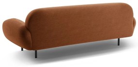 Canapea teracotă cu tapițerie din țesătură bouclé 208 cm Poppy – Micadoni