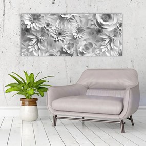 Tablou - Flori albe (120x50 cm)