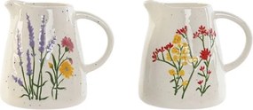 Set 2 letiere din porțelan cu motive florale, 330 ml, 12×9×10,6 cm, „Bloom"