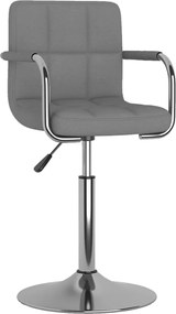 vidaXL Scaun de bar, gri deschis, material textil