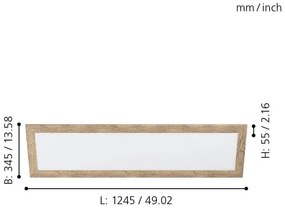 Plafonieră LED PIGLIONASSO LED/32W/230V 345x1245 mm Eglo 99437