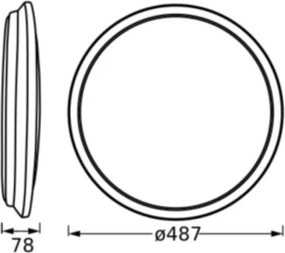 Osram - Lampă LED de tavan ORBIS DUBLIN, 36 W, 230 V, Ø 49 cm, argintiu