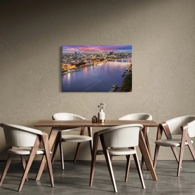 Tablou cu orașul Bratislava cu râu (90x60 cm)