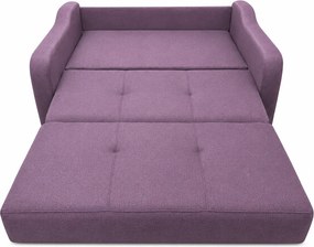 Canapea SAMY NEXT extensibila, 2 locuri, cu lada de depozitare, catifea plusata gri, cadru metalic, 152x100x92 cm Mov, stofa