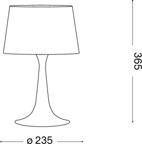 Lampă de masă Ideal Lux LONDON, 1xE27/60W/230V, negru