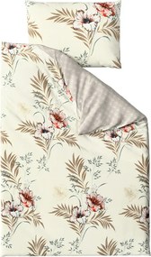 Lenjerie de pat reversibila DUO SENSE SANDORA crem + fata de perna 40x50 cm GRATUIT Dimensiune lenjerie de pat: 70 x 90 cm | 140 x 200 cm