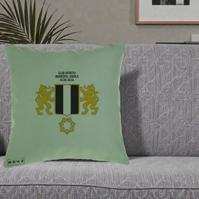 Perna Personalizata CSM Unirea Alba Iulia Fotbal, 40x40 cm, Verde, Husa Detasabila, Perna Inclusa, BEKZ®