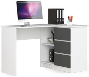 Masă PC de colț Bodhi (Alb + gri) (D). 1070841