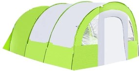 Cort verde iglu de camping pentru 6-8 persoane, cu un hol mare
