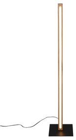 Lampadar negru/în culoare naturală LED (înălțime 115 cm) Bellari – Trio