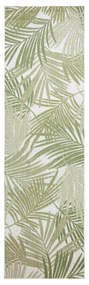 Covor, traversa SISAL SION frunze de palmier, tropical 2837 țesute plate ecru / verde