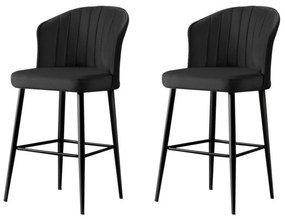 Set de scaune de bar Rubi Black, 2 buc., 2 buc.